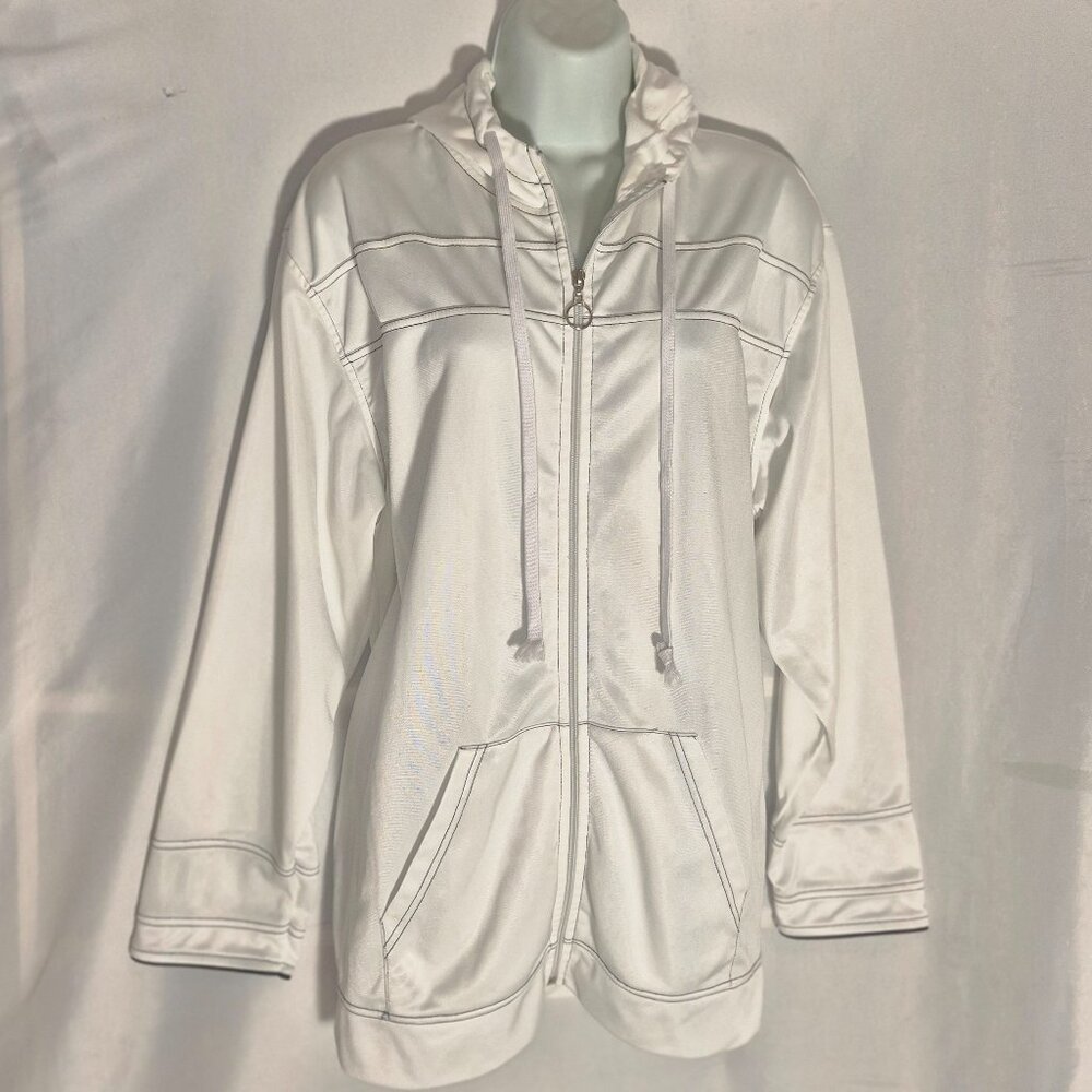BEAUXART sportswear hooded athletic jacket, white from Europe in size XL